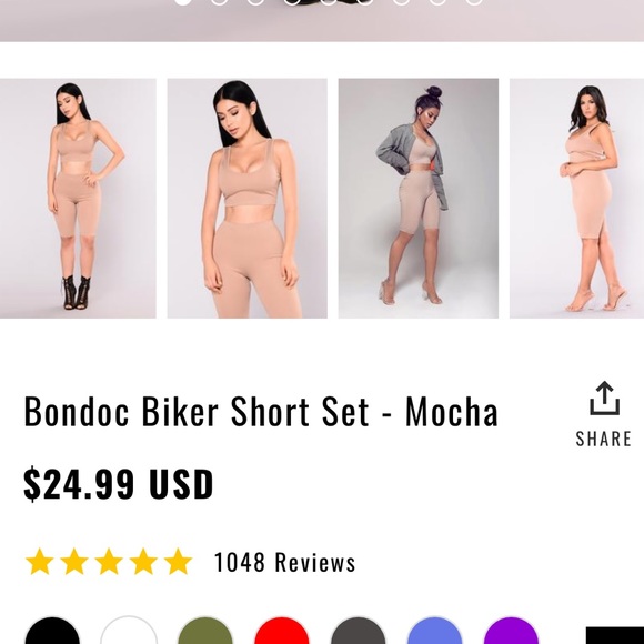 2 Piece biker short set - Picture 3 of 3